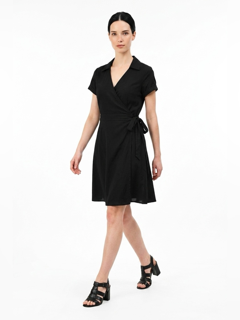 Linen blend dress